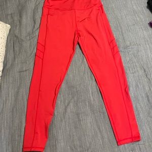 NWT XL Red Leggings with Pockets